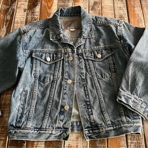 Denim Jacket with Button Closure